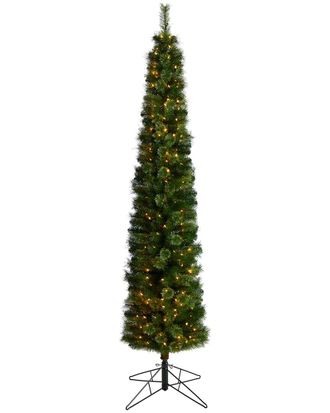 Nearly Natural 8Ft Green Pencil Artificial Christmas Tree