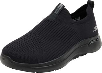 Skechers Mens Gowalk Arch Fit-stretchfit Athletic Slip-on Casual Loafer Walking Shoe Sneaker, Black, 10.5 UK