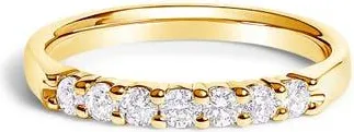 House of Brilliance 14K Gold 1/3 Ctw Diamond 7 Stone Band Ring in Yellow Gold at Nordstrom, Size 5.5