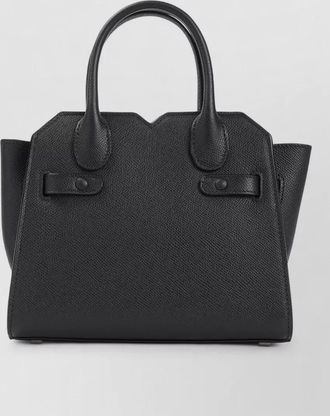 Valextra milano micro tote bag textured hardware