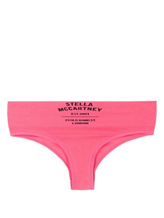 Stella McCartney Slip a coste con stampa - Rosa
