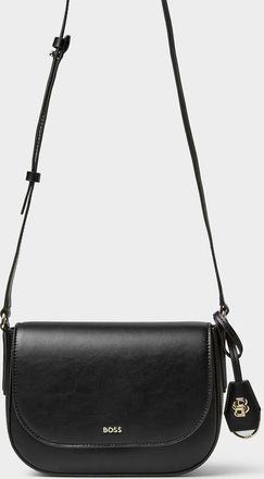 BOSS Womens Numah minimalist leather saddle bag