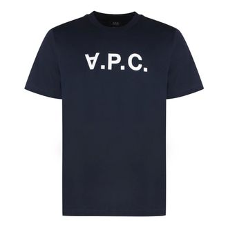 A.P.C. A.p.c., Tops, Dames, Blauw, M, Katoen, Standard Grand VPC T-Shirt