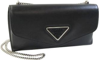 Prada Pre-owned Cross Body Bags, female, Black, Size: ONE SIZE Pre-owned Leather prada-bags