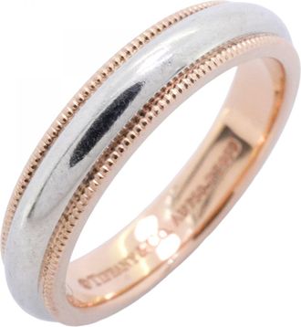 Tiffany & Co. Pink Gold (18K) Platinum 950 Band Ring (Pre-Owned)