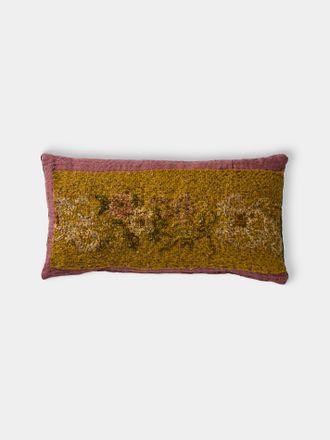 By Walid 18th-Century Needlepoint Wool, Silk and Linen Cushion (19.5in/50cm)
