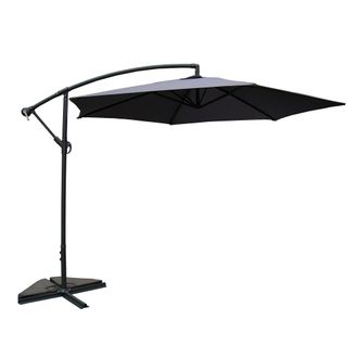 Concept Usine Parasol exc&eacute;ntrico &Oslash; 300 cm gris