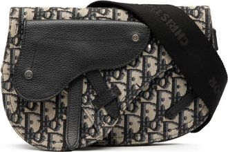 Dior Pre-owned Dior Oblique Canvas Saddle Messenger Bag 19 BO 0169