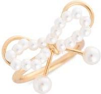 BP. Pretty Faux Pearl Ring in Gold- White at Nordstrom Rack, Size M/l