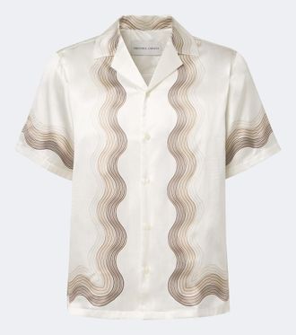 Frescobol Carioca Printed silk bowling shirt