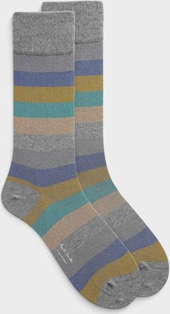 Paul Smith Mens Wide-striped dress socks