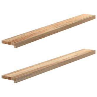 vidaXL Vidaxl - Davanzali 2 Pz Non Trattati 140x15x2cm Legno Massello Di Rovere