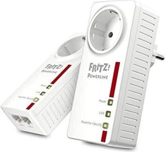 Dragon AVM - Fritz Powerline 1220E Kit di 2 Powerline 1200 Mbps 2 x lan Gigabit Presa Passante