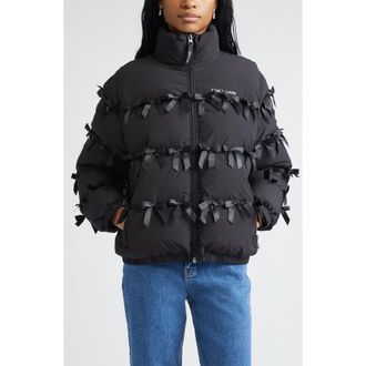 Sandy Liang Present Puffer Jacket in Black at Nordstrom, Size X-Large