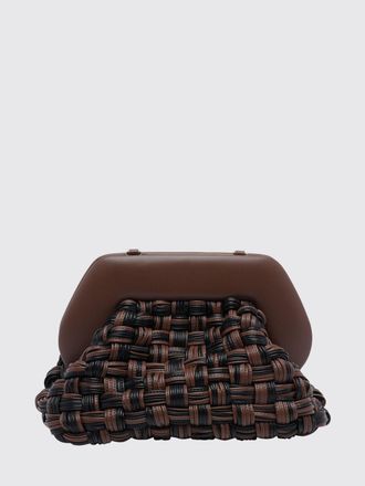 Themoir&egrave; Bios Bicolour Woven Vegan Leather Clutch with Magnetic Closure