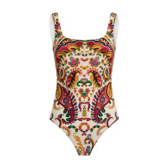 Etro Etro, One-piece, female, Multicolor, Size: M One-piece Swimsuit with Floral Paisley Motif
