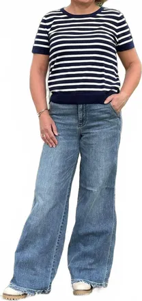 Judy Blue Take Me Back Wide Leg Jeans In Medium Wash