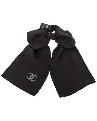 Chanel Silk Bow Floral Hair Tie Scrunchie (Authentic Pre-Loved)
