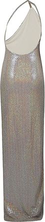 The Sei One-Shoulder Sequined Dress - Silver