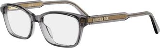 Dior Glasses, female, Gray, Size: 53 MM PrismeO S7I Eyeglasses