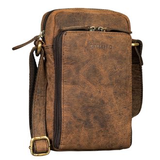 STILORD Luigi Real Leather Mens Crossbody Bag Small Messenger Bag Vintage Reporter Bag Crossbody Phone Bag up to Smartphone 6.5 Inches Side Bag Men Genuine Le