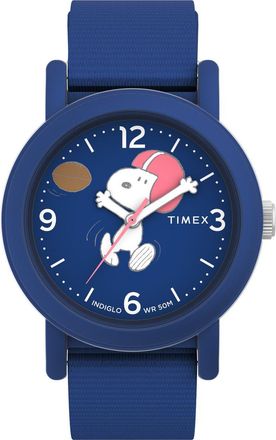 Timex Peanuts Originals Camper Unisexs Blue Watch TW2W48500 Fabric - One Size