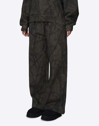 Good For Nothing joggers in felpa di cotone camouflage verdi-Verde