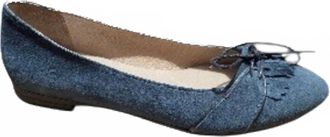 Eric Michael Womens Bonnie Ballet Flats In Navy Blue