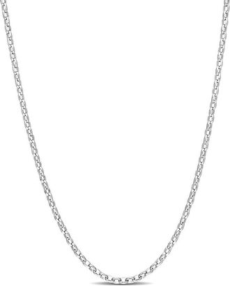 Amour Rolo Chain Necklace In Sterling Silver, 20 In