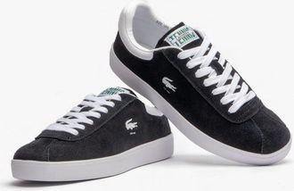 Lacoste BASESHOT Womens Trainers Black/White Leather - Size UK 4