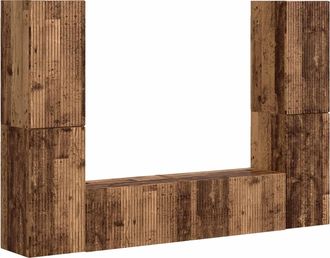vidaXL Conjunto De Mueble De Tv 6 Uds. Madera Envejecida Vidaxl