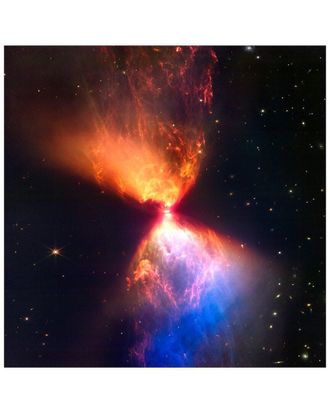 Empire Art Direct Constellation Taurus Fiery Hourglass Free-Floating Reverse Printed Tempered Glass Wall Art