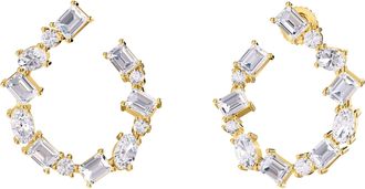 Diamond2Deal 18k Vermeil Plated 4.30 Ct Lab Grown Diamond Fancy Stud Earrings