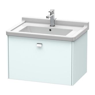 Duravit Duravit Brioso Neceser De Pared 67,0 X 46,9 Cm, 1 Extra&iacute;ble, Para Lavabo Starck 3 030470, Color (frente/cuerpo): Decoraci&oacute;n Azul Claro Mate, Mango Cro