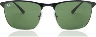 Ray-Ban RB3686 Polarized 9144P1 Mens Sunglasses Black Size 57