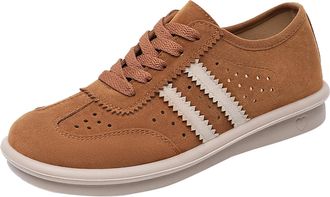 Generic Womens Trainers Size 7 New Summer Versatile Breathable Trendy Casual Shoes Retro Womens Orthopedic for Women (Brown, 6.5)