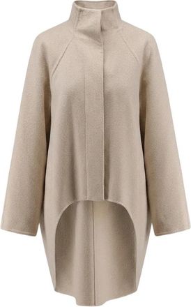 Alaia Asymmetrische Dubbelzijdig Kasjmierjas - Dames - Zomerjassen - Beige - XS - Kasjmier - Jassen