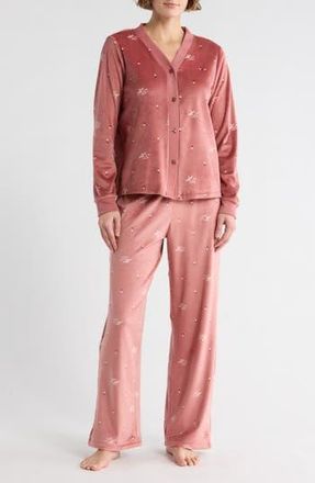 Tommy Hilfiger Long Sleeve Pajamas in Th Dot Logo Withered Rose at Nordstrom Rack, Size X-Large