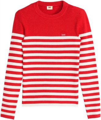 Levi's Rundhalspullover »RIB CREW SWEATER« Geripptes Strickmuster