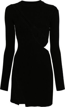 The Attico cut-out mini dress - women - Viscose/Cotton/Polyester - 36 - Black