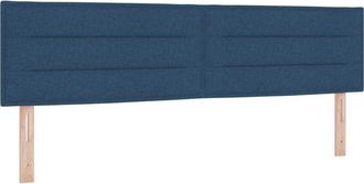 vidaXL LED Headboard with LED Strip Lights Manual Blue 180 cm Fabric vidaXL