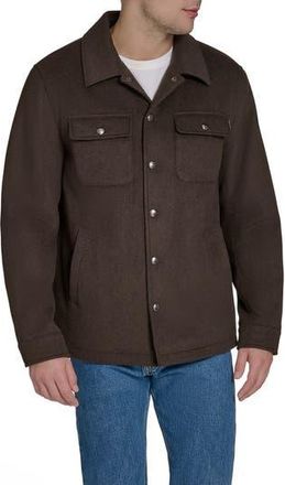 Dockers Fleece Lined Shirt Jacket in Molasses at Nordstrom Rack, Size Xx-Large
