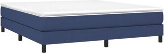 vidaXL Cama sin colchón tela azul 160x200 cm Vidaxl