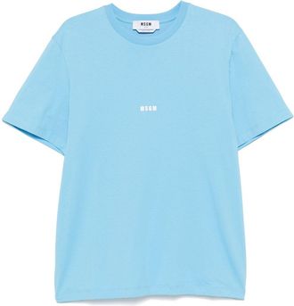 Msgm T-shirt met logoprint - Blauw