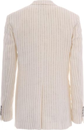 Max Mara Womens Blazer Lino Gessato Natural Linen Jacket