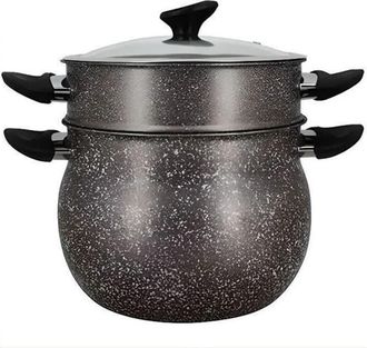 Menastyl Cuisson Couscoussier - Menastyl - 6020033 - En Aluminium Effet Marbre - 9 Litres - Tous Feux Dont Induction