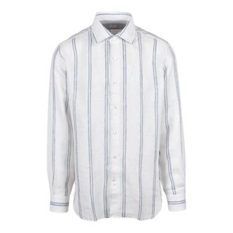 Eleventy Casual Shirts, male, White, Size: 4XL Camicia Garzata