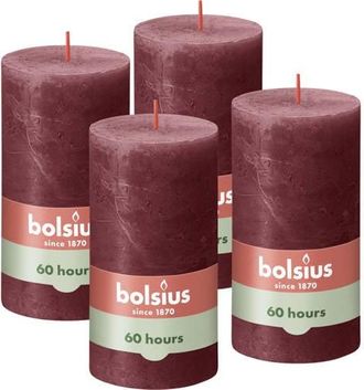 Bolsius stompkaars Rustiek (Ø6,8x13 cm) (set van 4)