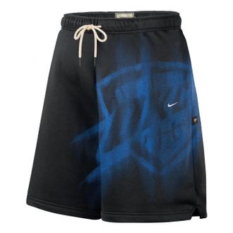 Nike New Oklahoma City Thunder Standard Issue Fleece Shorts Black White IQ1525-010