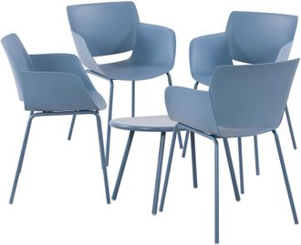 Clp Clp - Grupo De Asientos Velvena Azul 4 Sillas